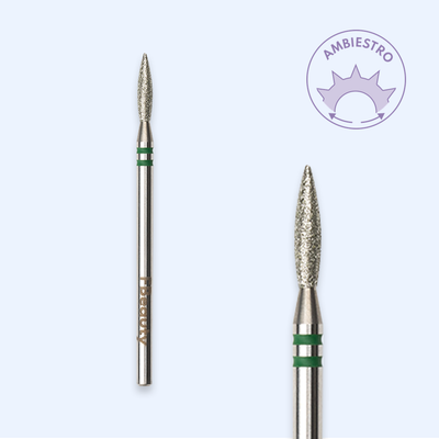 Ponta de diamante DI-PBRO47 — gota de 2,0 mm para preparação mais rápida.
