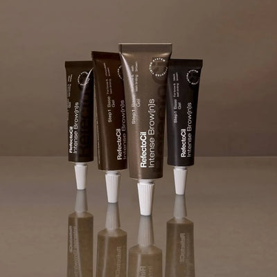 RefectoCil Gel Base Chocolate Brown Intense Browns — conjunto das quatro cores Intense Brow[n]s; SKU 05037