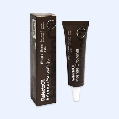 RefectoCil Gel Base Deep Brown Intense Browns — tubo e caixa da cor Deep Brown; SKU 05036