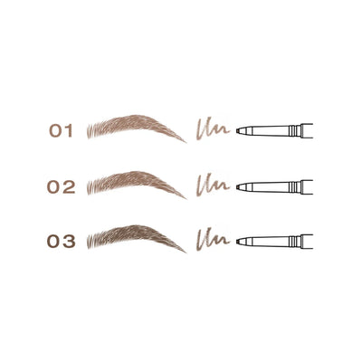RefectoCil Lápis de Sobrancelhas 02 Castanho Médio — amostras das três cores disponíveis; SKU 18260759