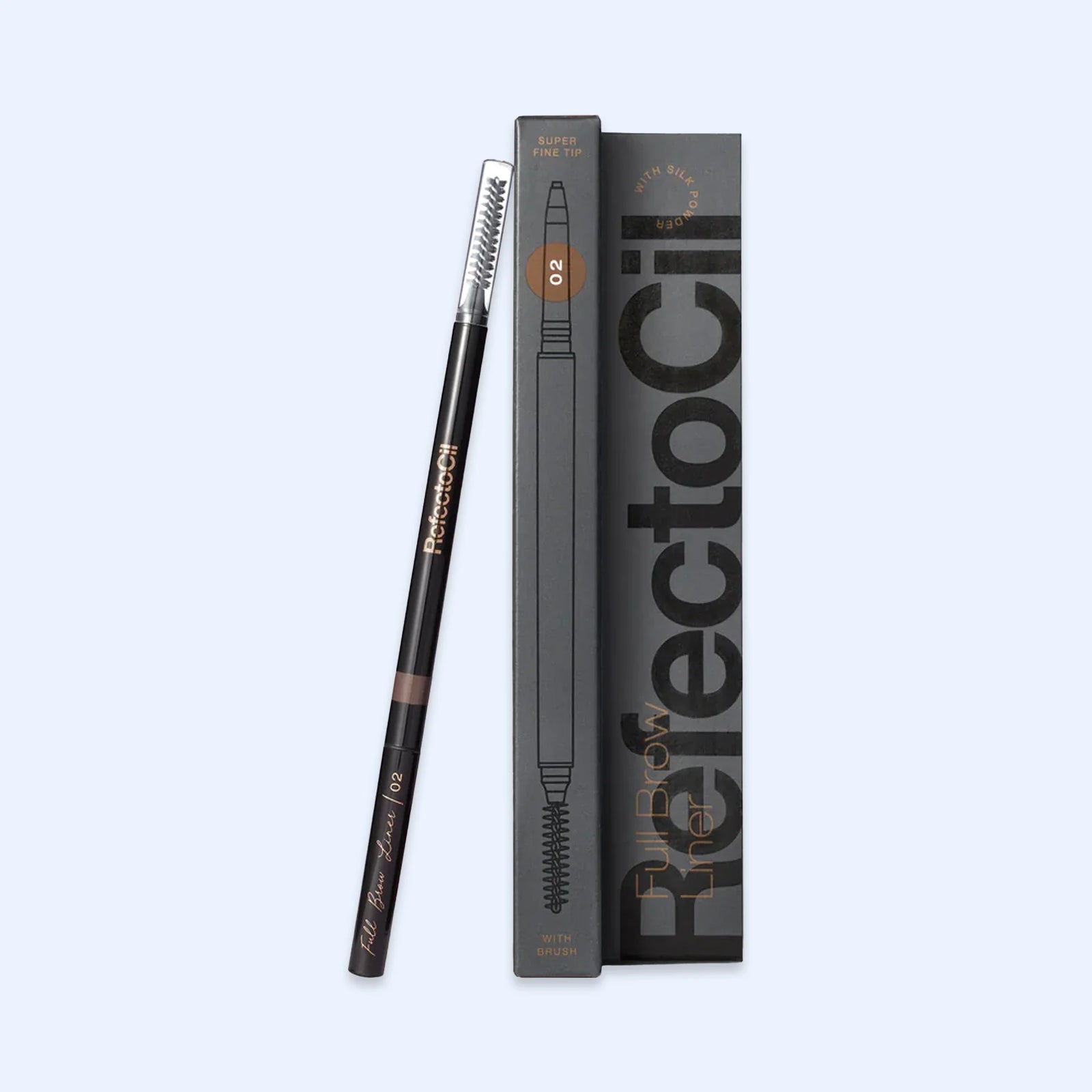 RefectoCil Lápis de Sobrancelhas 02 Castanho Médio — lápis e embalagem na cor 02 Castanho Médio; SKU 18260759