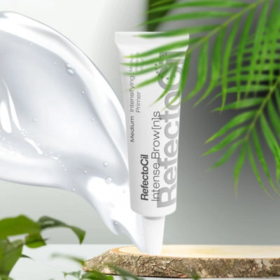RefectoCil Primer Intensificador Medium Intense Browns — tubo Medium em composição com água e folhas; SKU PROD.69