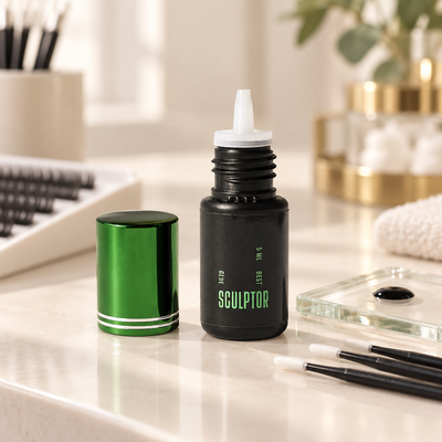 Cola Best Sculptor de 5 ml aberta numa bancada de preparação profissional