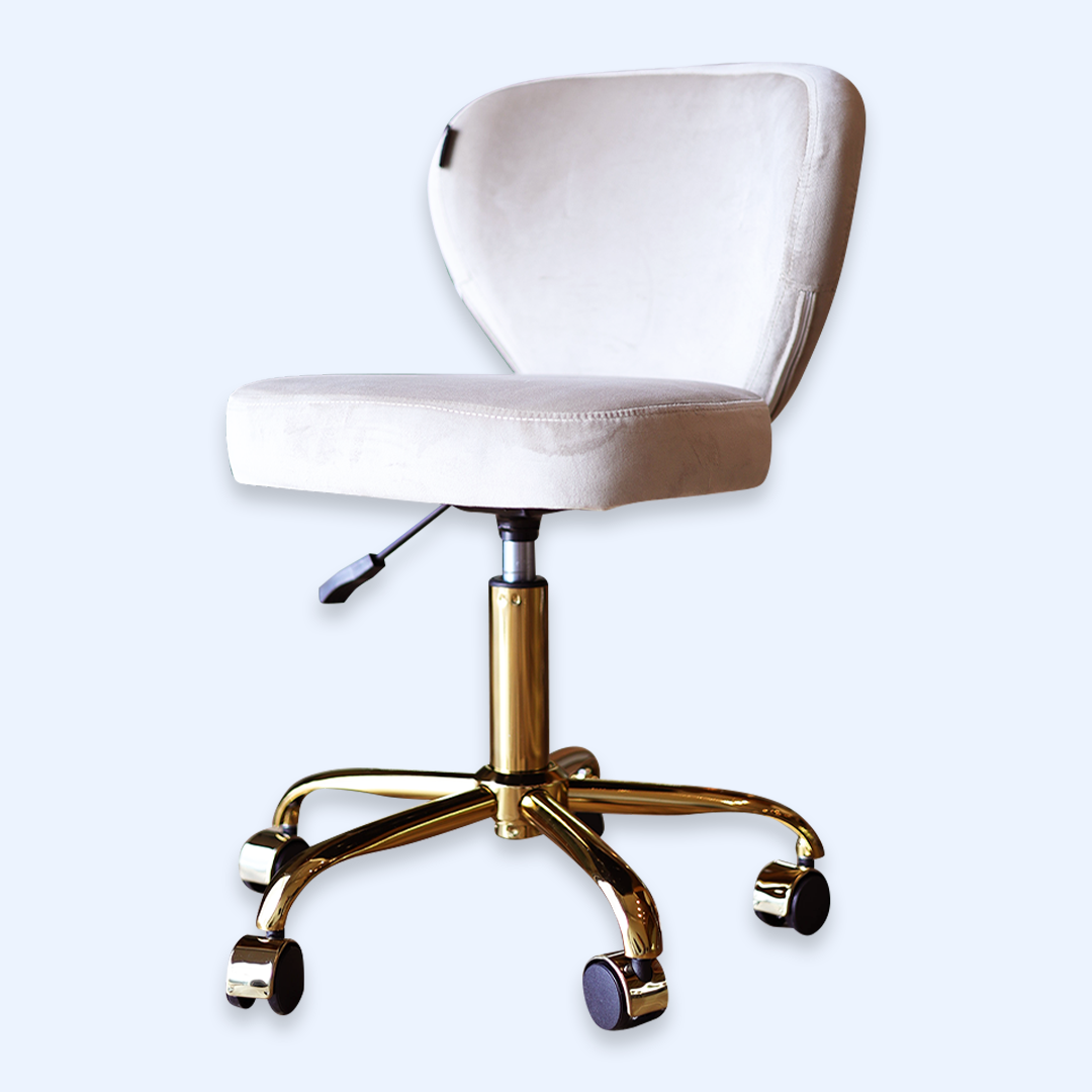 Shell Chair FB Comfy Bege com pes dourados
