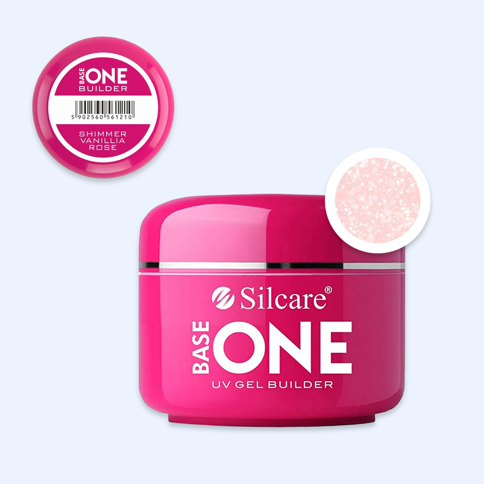 Gel Base One Shimmer Vanillia Rose - Silcare
