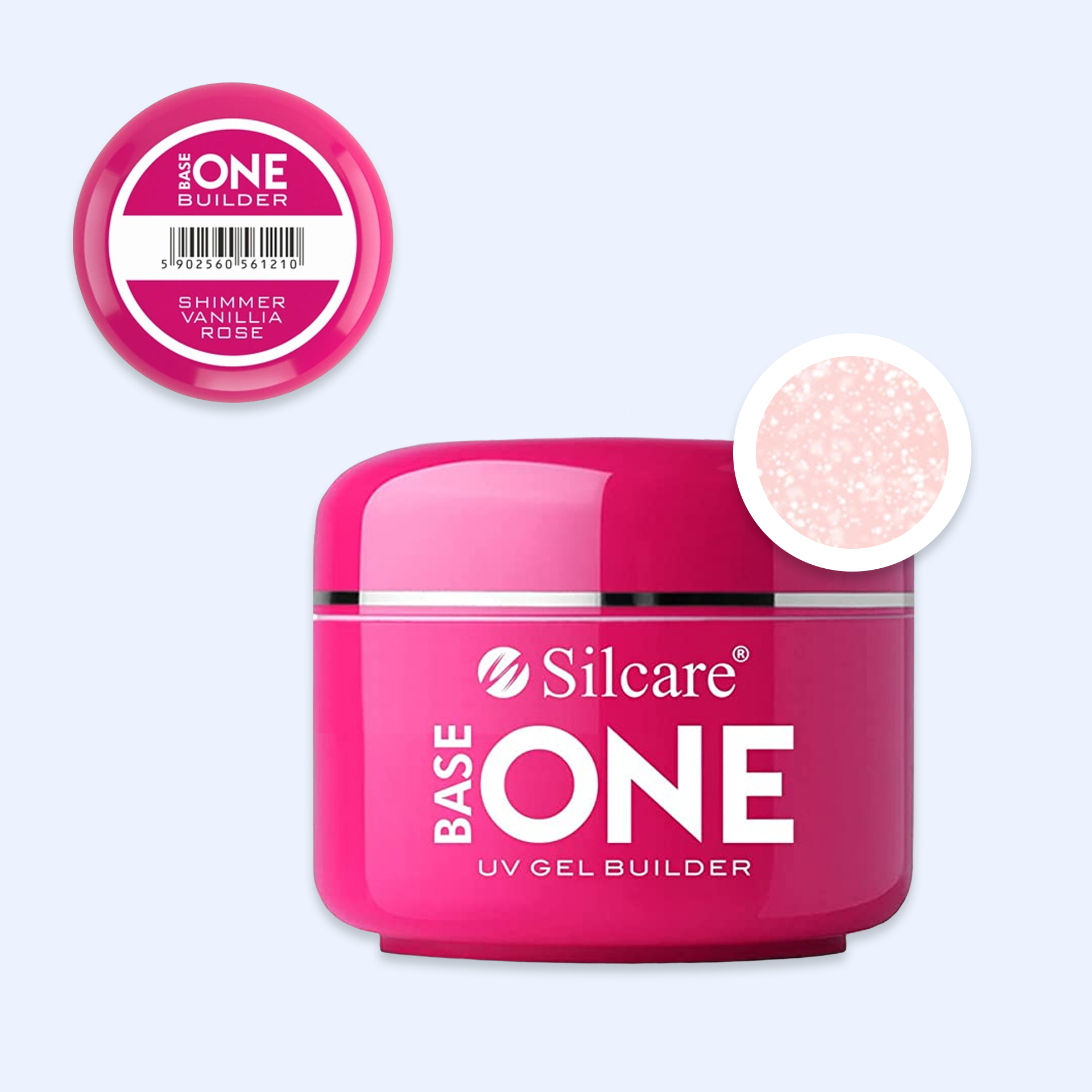 Gel Base One Shimmer Vanillia Rose - Silcare