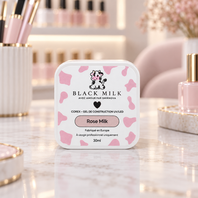 Gel Construtor Corex Rose Milk Black Milk, ambiente de salão