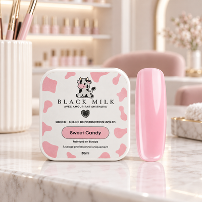 Gel Construtor Corex Sweet Candy Black Milk, ambiente de salão