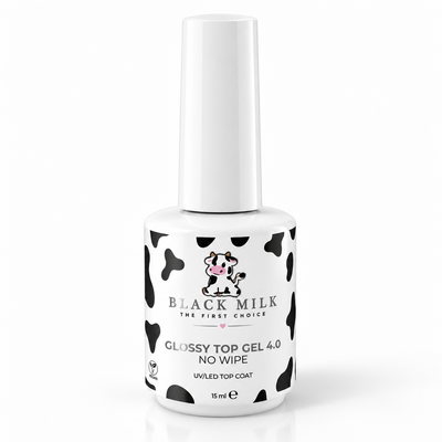 Glossy Top Gel 4.0 No Wipe Black Milk, detalhe do produto