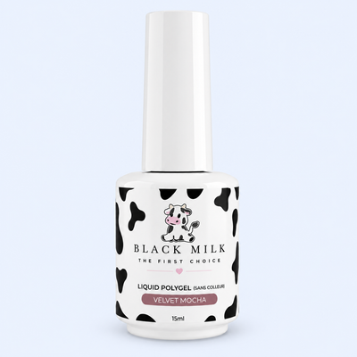 Liquid Polygel Velvet Mocha Black Milk, frasco completo