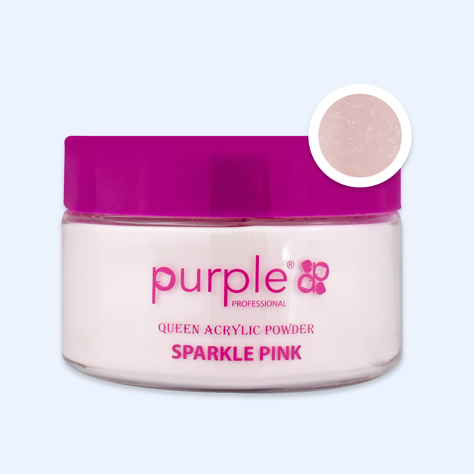 Queen Acrylic Powder Sparkle Pink - Purple