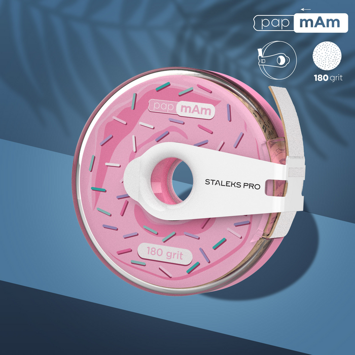Donut + Lixa Descartável papmAm Staleks EXPERT 20 Staleks — variante ou detalhe 6 do produto; SKU ATC-100W / ATC-150W / ATC-180W / ATC-240W