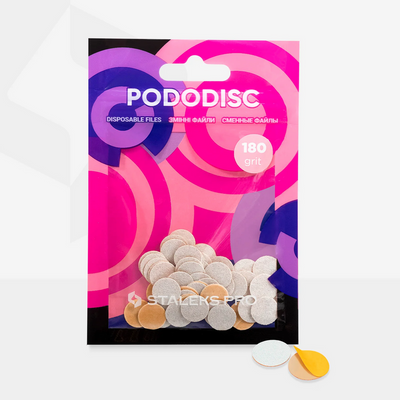 Limas Descartáveis 180 grit para PODODISC XS EXPERT 10 mm Staleks — vista complementar do produto; SKU PDF-10-180w
