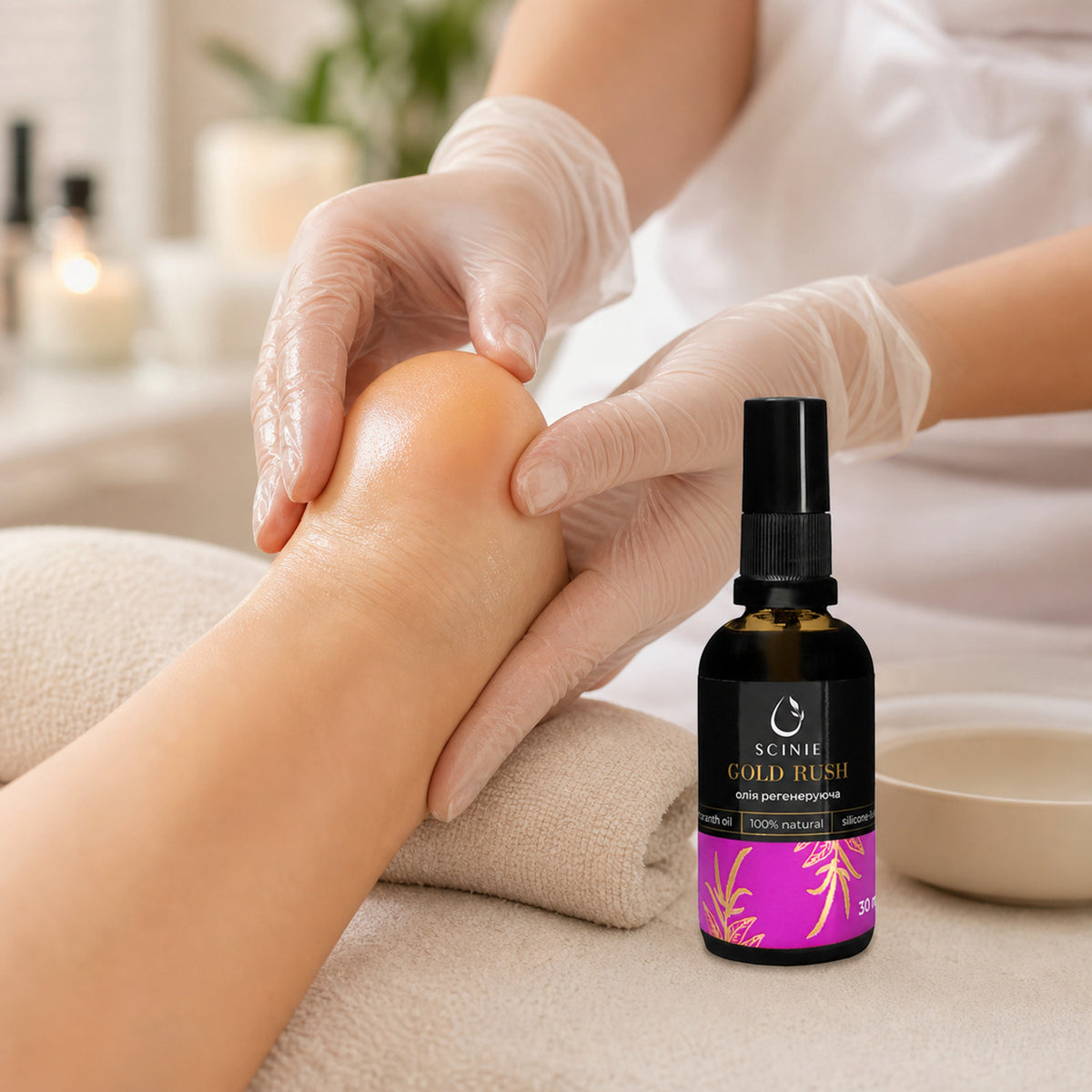 Óleo Regenerador Scinie para pés Staleks 30ml Staleks — em utilização; SKU ROS-30