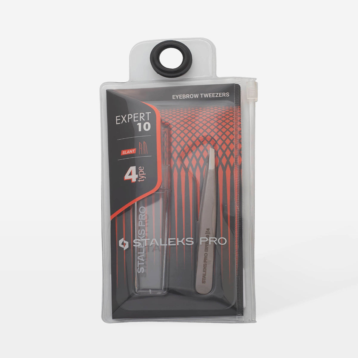 Pinça para Sobrancelhas EXPERT 10 TYPE 4 Staleks — embalagem ou vista oficial complementar; SKU TE-10/4
