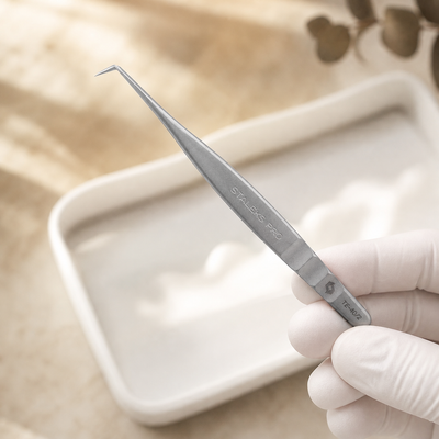 Pinça para Extensão de Pestanas EXPERT 40 TYPE 2 Staleks — apresentação profissional do produto; SKU TE-40/2