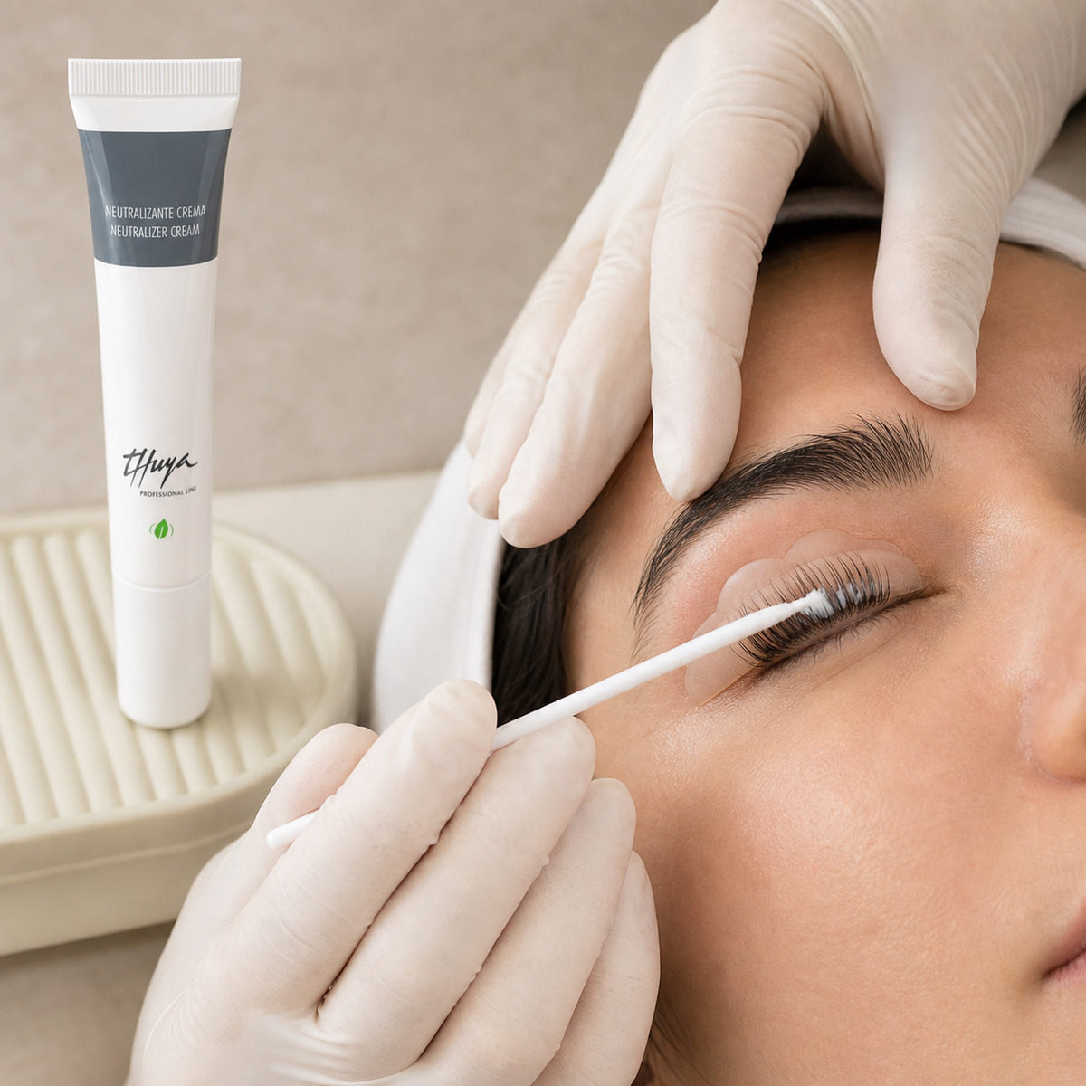 Aplicação profissional do Neutralizante em Creme Thuya