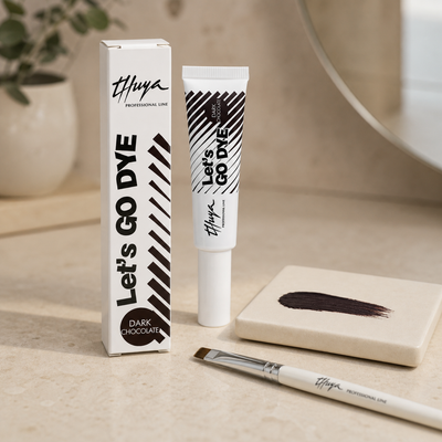 Tinta Let's Go Dye Dark Chocolate Thuya em ambiente profissional