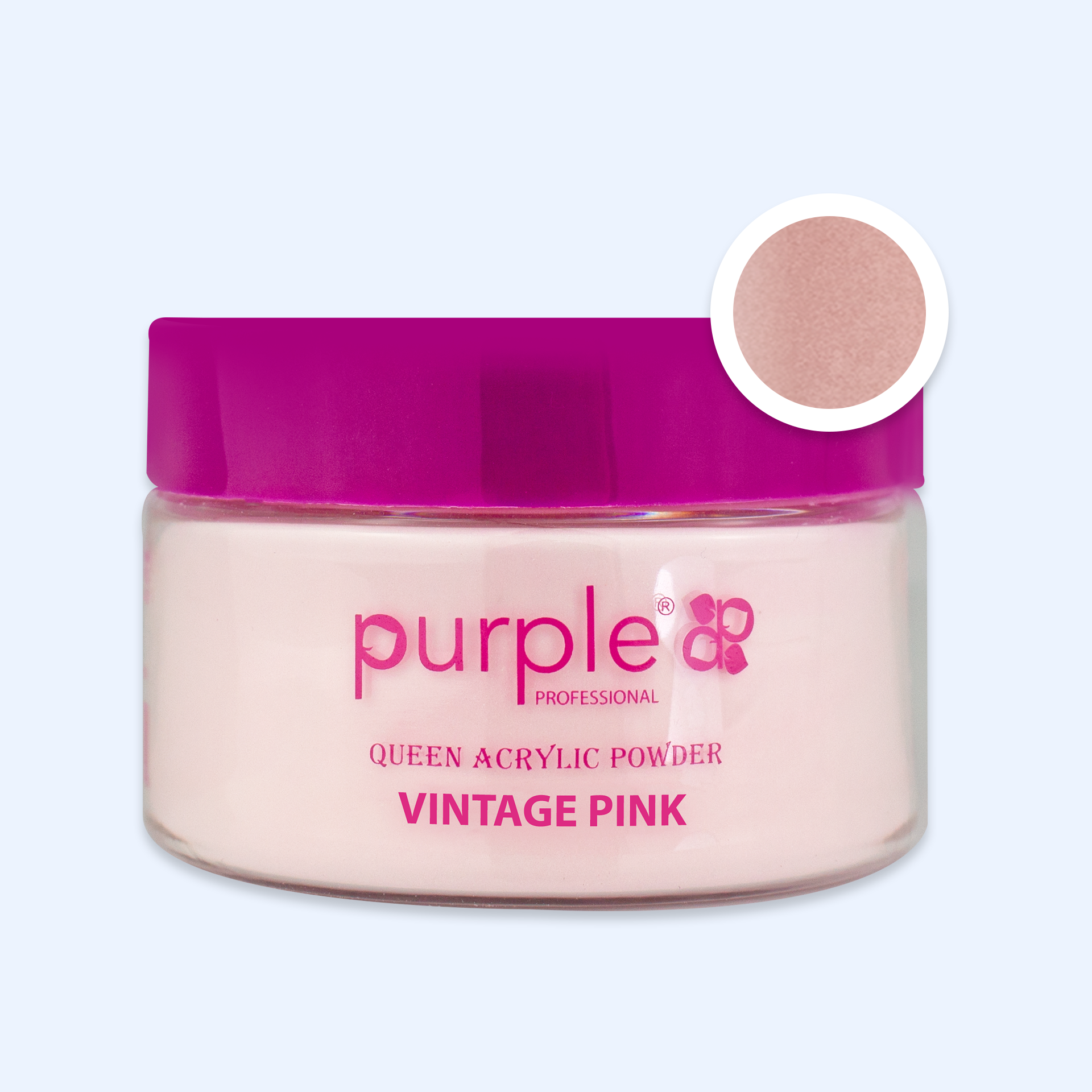 Queen Acrylic Powder Vintage Pink - Purple