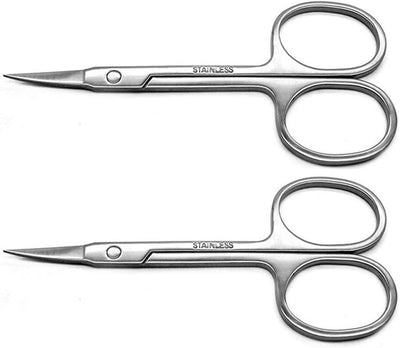 Curved tip scissors