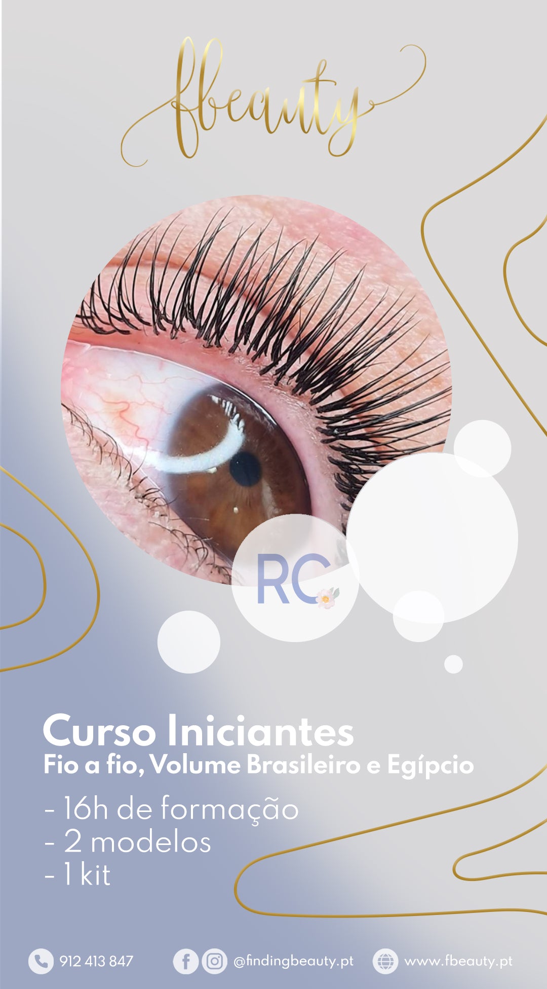 Curso Inicial de Pestanas - Fio a Fio + Volumes Tecnológicos (Inscrição)