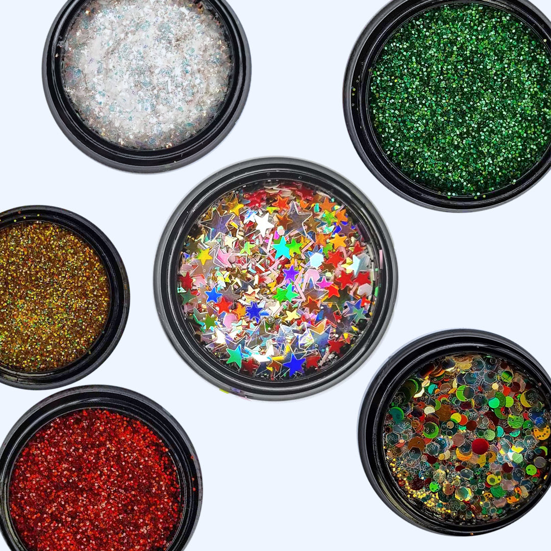 Conjunto Christmas - 6 glitters
