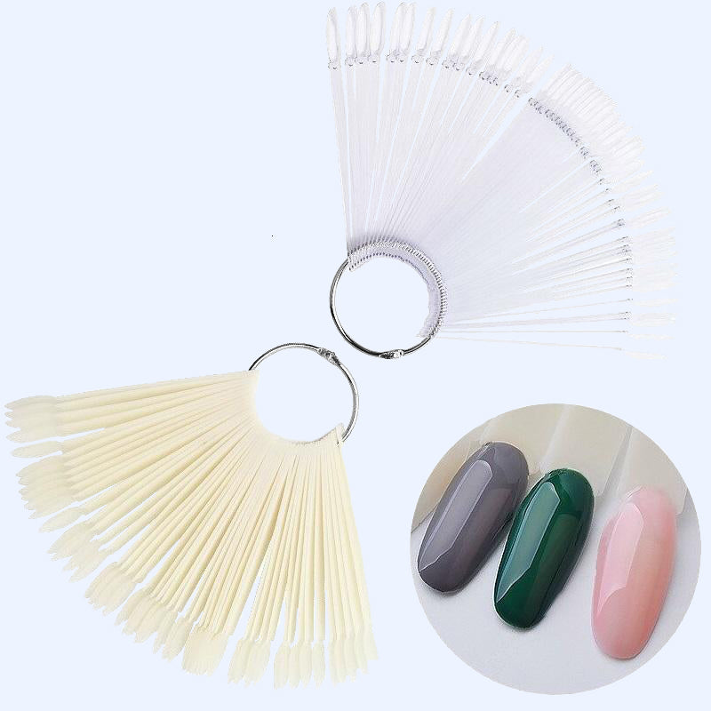 Almond showcase in 50 colors with hoop