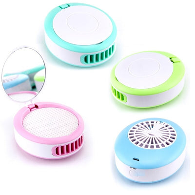 Fan for eyelashes with mirror